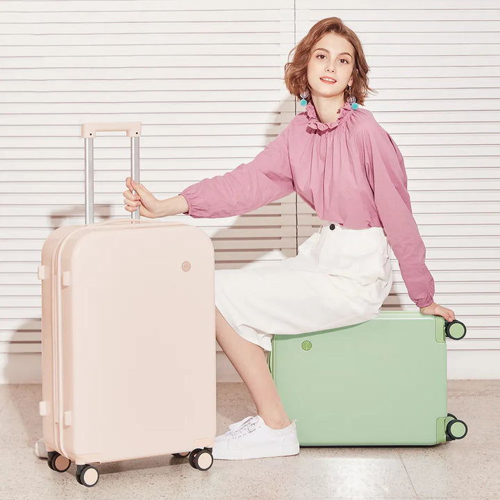 Mixi Women Luggage PC Suitcase Travel Trolley Case Men Mute Spinner Wheels Rolling Baggage TSA Lock Carry Ons M9236 - bertofonsi