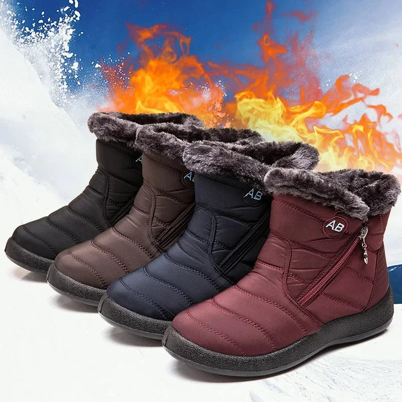 Winter Women Boots Thick Bottom Ankle Boots Women Waterproof Boots Fashion Women Shoes Light Ankle Botas Mujer Warm Winter Boots - bertofonsi