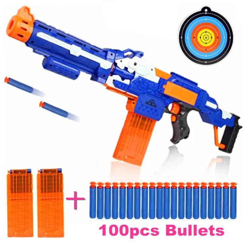 Electric Burst Soft Bullet Toy Rifle Gun Suit for Nerf bullets Toy Gun EVA Dart Blaster Toy Submachine Gun Kids Best Gift - bertofonsi