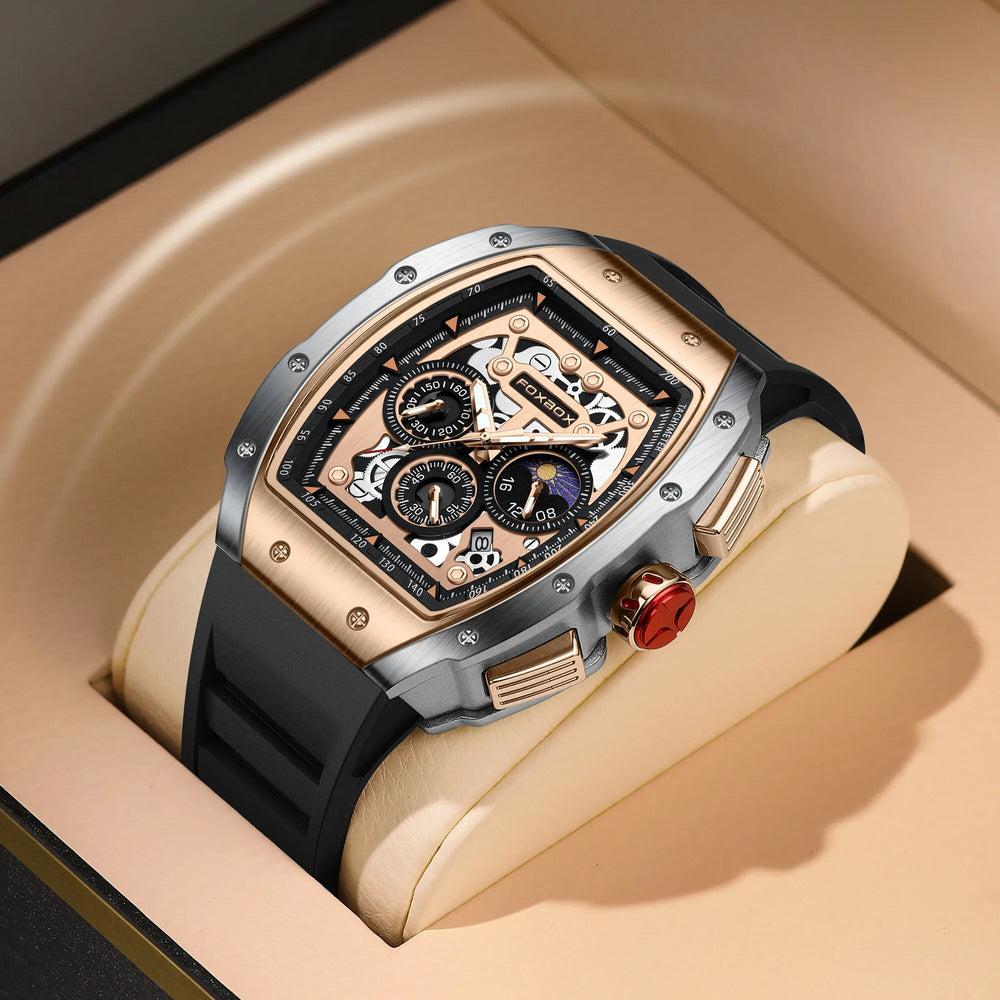 LIGE Top Brand Luxury Mens Quartz Watches Fashion Sports Business Chronograph Casual Waterproof Wristwatch Square Watch For Men - bertofonsi