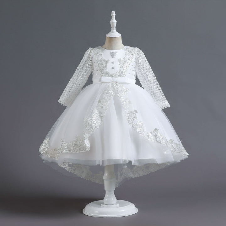 Formal Teenager Kids Evening Dress For Girls Trailing Children Costume Wedding Prom Gowns Princess Dresses 6 8 10 12 Years - bertofonsi