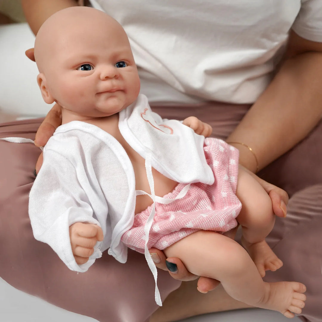 14inch Full Body Silicone Bebe Reborn Girl"Coco"Dolls Boy“Isaac” Doll Soft  Lifelike Baby DIY Blank Toys - bertofonsi
