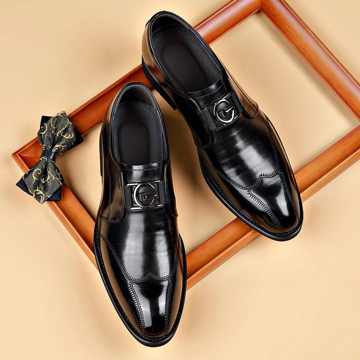 Men Dress Shoes Patent Leather Brogue Shoes for Male Formal Wedding Party Office Shoes Men Oxfords Business Shoes Moccasins Shoe - bertofonsi