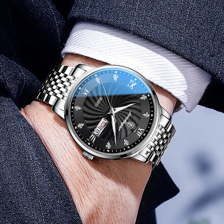 POEDAGAR Brand Luxury Mens Watches High Quality Waterproof Business Casual Man Quartz Wristwatch Luminous Stainless Steel Clocks - bertofonsi