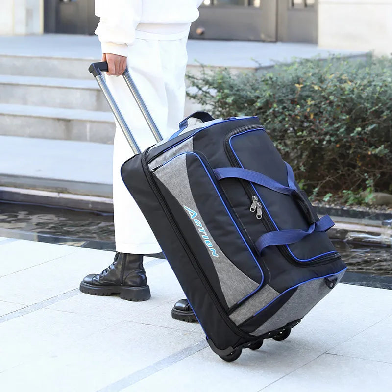 Large capacity Trolley Bag Travel Suitcase Boarding Bag Oxford waterproof Luggage Bag Rolling Luggage with Wheels - bertofonsi
