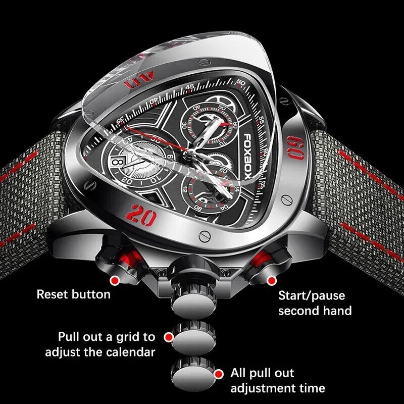 2023 Top Brand Luxury Big Dial Chronograph Quartz Watch Men Sports Watches Military Male Wrist Watch Clock Man Relogio Masculino - bertofonsi