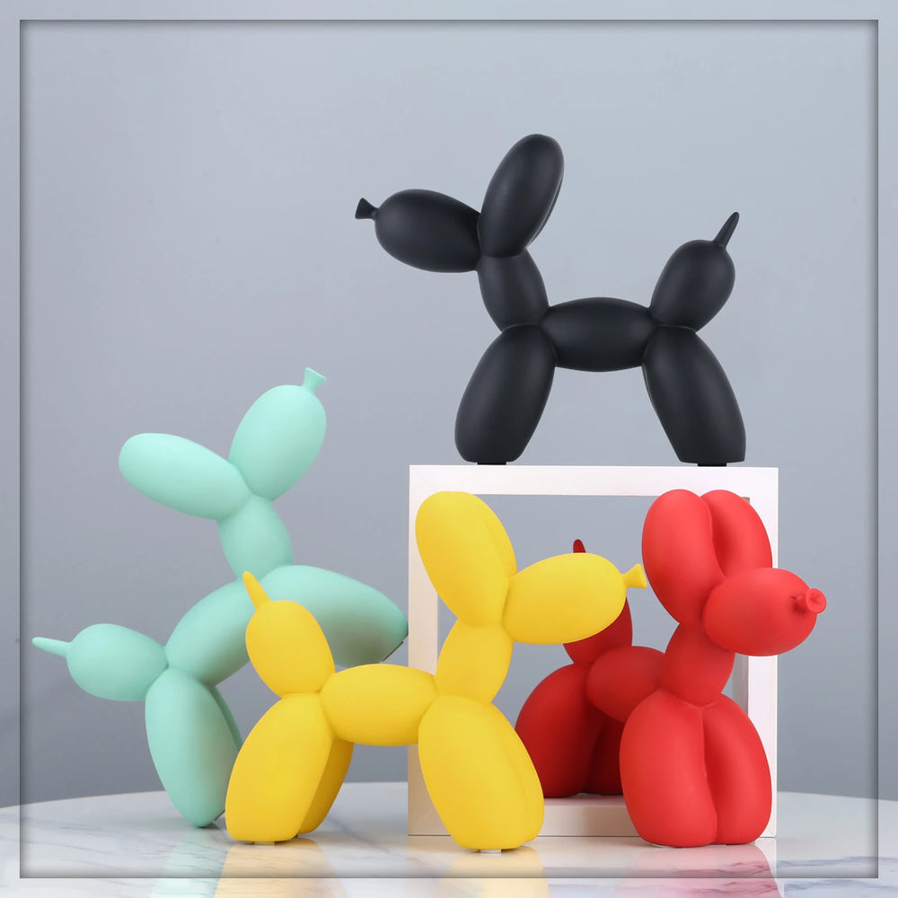 Balloon Dog Statue Modern Home Decoration Accessories Nordic Resin Animal Sculpture Office Living Room Ornaments - bertofonsi