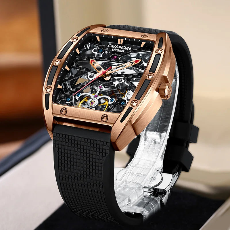GUANQIN Men's Watches 2021 Top Brand Luxury Men Mechanical Wristwatches Automatic Watch For Men Waterproof Clock Montre Homme - bertofonsi