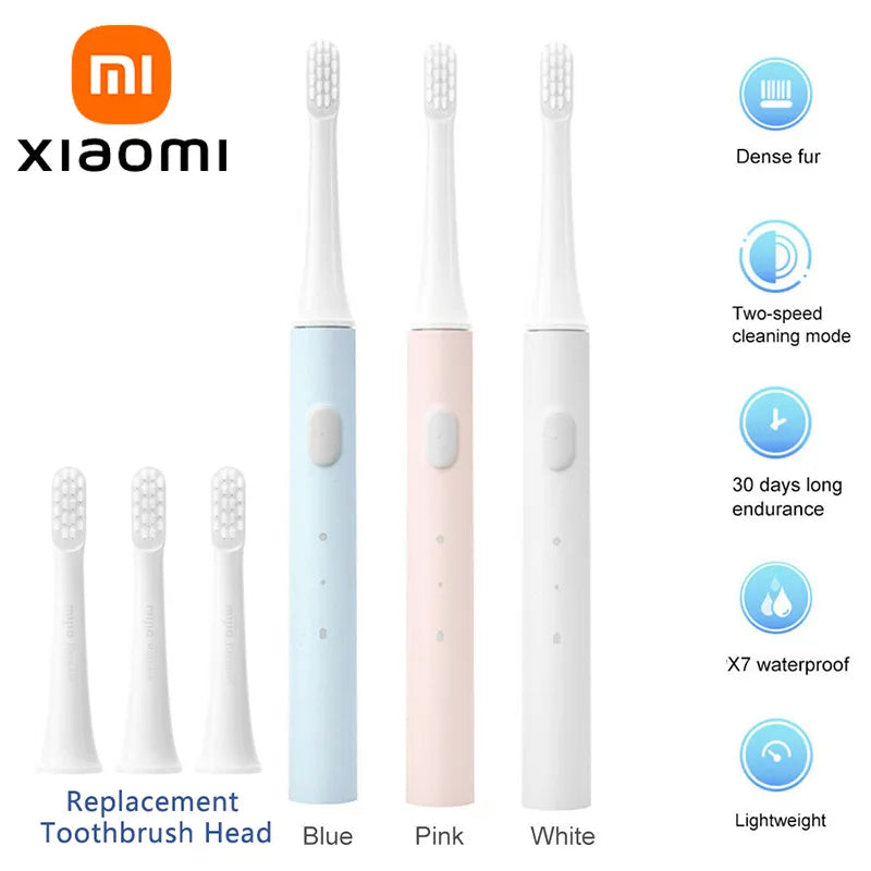 Xiaomi Mijia T100 Sonic Electric Toothbrush Mi Smart Tooth Brush Colorful USB Rechargeable IPX7 Waterproof For Toothbrushes head - bertofonsi