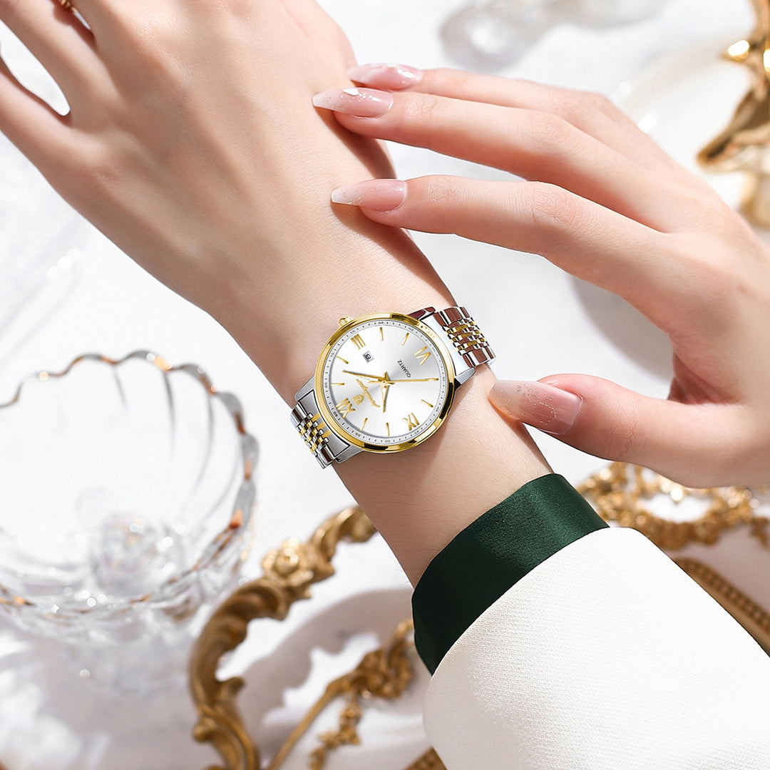 POEDAGAR Luxury Watch For Woman Elegant Waterproof Luminous Date Quartz Ladies Wristwatch Gold Stainless Steel Women Watches+box - bertofonsi