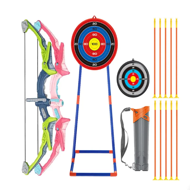 Kids Archery Bow And Arrows For Children Outdoor Sports Toys Bow Practice Recurve Hunting Shooting Toy Boys Girls Bow Set - bertofonsi