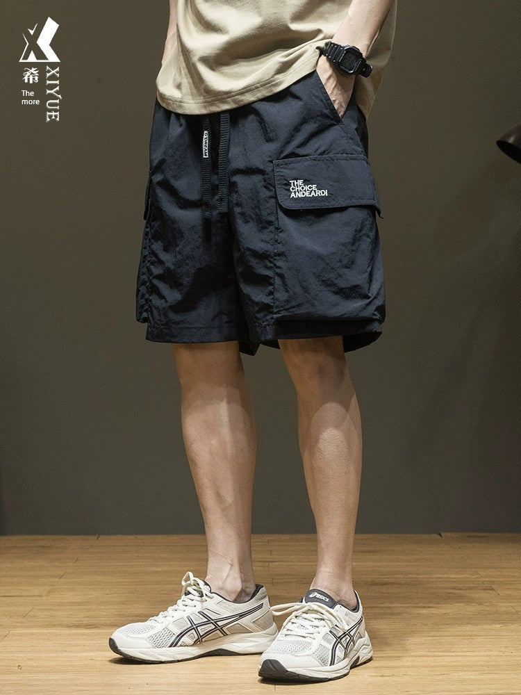 Xiyue Quick-Drying Parka Shorts Men's 2023 Summer New Men's Half Length Casual Pants Overweight Man Loose plus Size Tide - bertofonsi