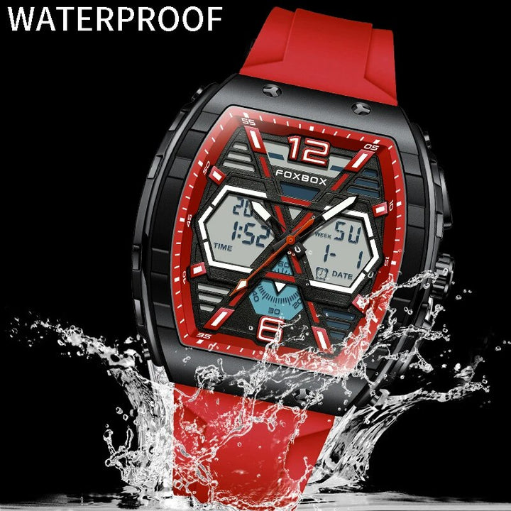 FOXBOX 2023 New Top Brand Men's Watches Luxury Square Quartz Wristwatch Waterproof Luminous Chronograph Watch For Men Date Clock - bertofonsi