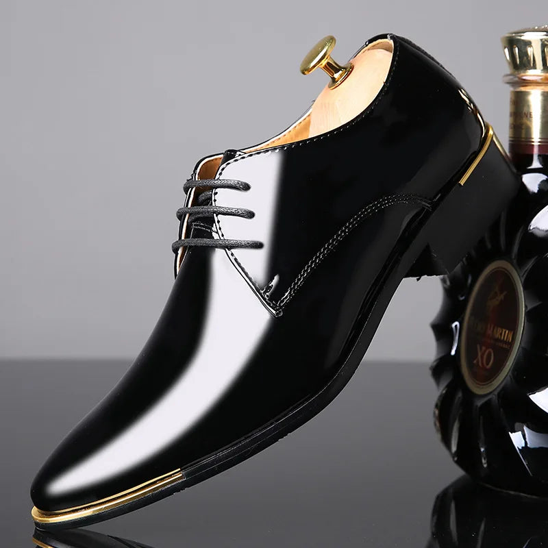 formal shoes men classic Patent leather wedding shoes men office coiffeur moda italiana men dress shoes leather erkek ay 657 - bertofonsi