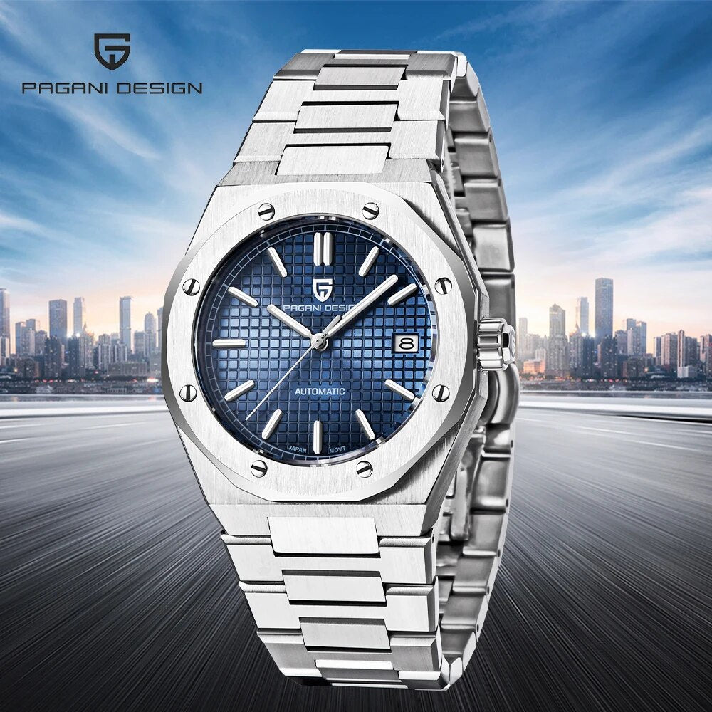 PAGANI DESIGN 2023 New 40MM Men Automatic Mechanical Watches Sapphire Glass Stainless Steel 100M Waterproof Clock Reloj Hombre - bertofonsi
