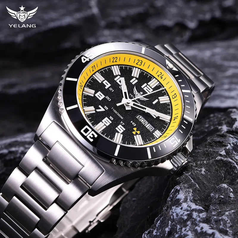 Yelang Luxury Men Watches 44mm Diver Retro Water Ghost 8205 Automatic Mechanical Sapphire Vintage Watch Waterproof 30BR - bertofonsi