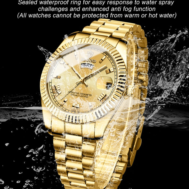 2023 New Luxury Men Watches Business Top Brand Man Wristwatch Waterproof Luminous Date Week Quartz Men's Watch High Quality+Box - bertofonsi