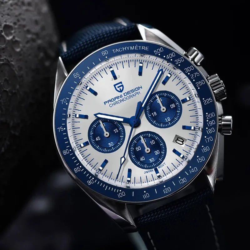 PAGANI DESIGN Moon Mens Watches 2023 Top Brand Luxury Quartz  Chronograph Luminous Sapphire Mirror Waterproof Reloj Hombre 1701 - bertofonsi