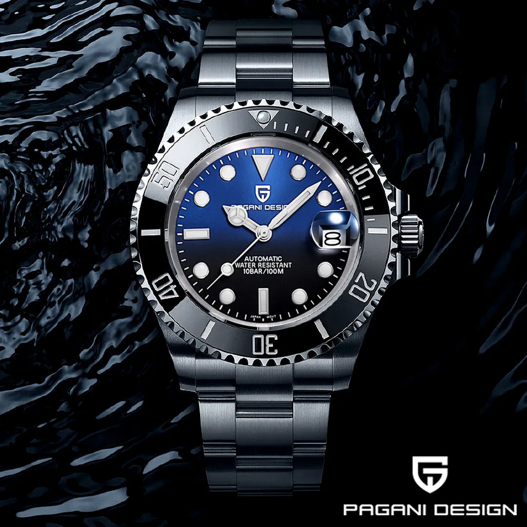 2023 PAGANI DESIGN 40mm Luxury Men's Wristwatch Stainless Steel Automatic Mechanical Watch Top Brand Men's Waterproof Date Clock - bertofonsi