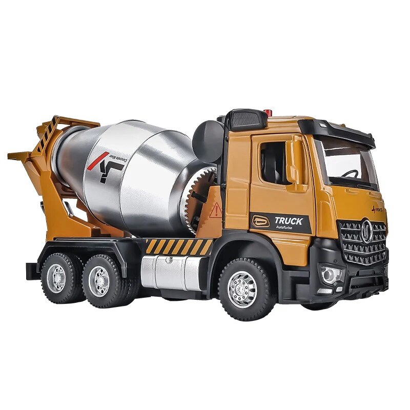 1/30 Alloy Mixer Truck Toy Car for Children Concrete Cement Truck Boy Toys Engineering Vehicle Model Set Gift Engineering Truck - bertofonsi