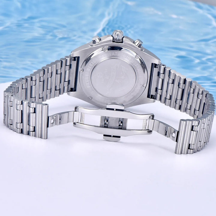 PAGANI DESIGN V2 Men Luminous Dive Quartz Fashion Chronograph VK63 AR Sapphire mirror watch for men Stainless steel Wristwatch - bertofonsi