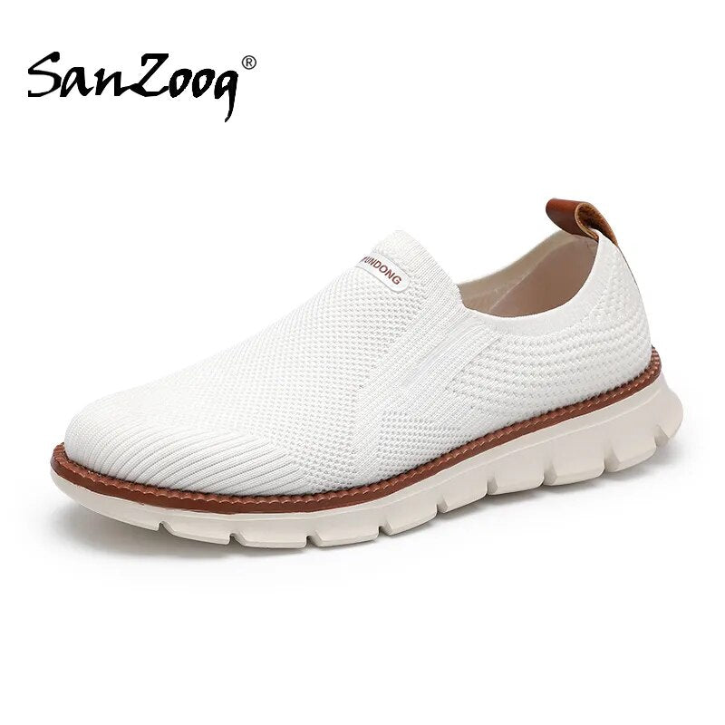 Men Slip On Mesh Shoes Casual Summer Breathable Men's Slip-ons Loafers Sneakers Plus Big Size 49 50 51 52 53 54 Dropshipping - bertofonsi