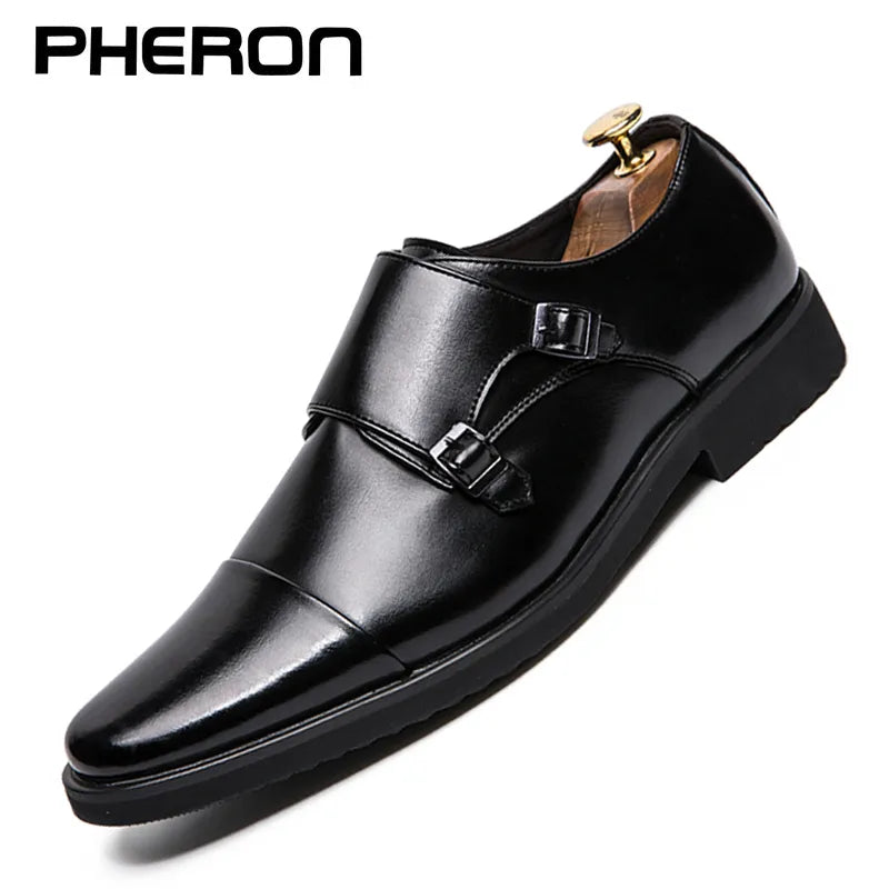 Fashion Slip On Men Dress Shoes New Classic Leather Oxfords For Wedding Party Business Flat Shoes Men's Loafers Designer Formal - bertofonsi