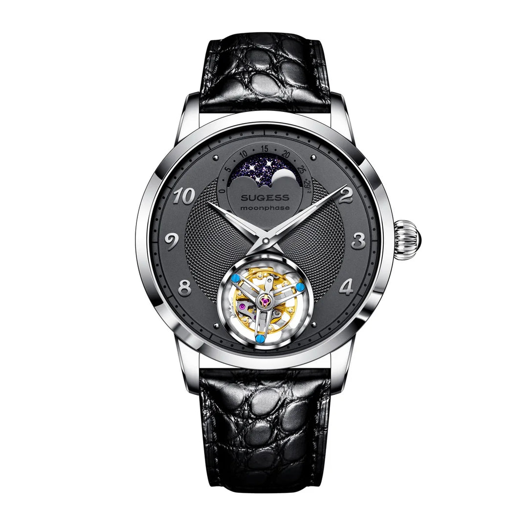 2023 Sugess Top Tourbillon Mens Luxury Watch Tianjin ST8235 Movement Mechanical Wristwatches Sapphire Glass Moonphase Luminous - bertofonsi