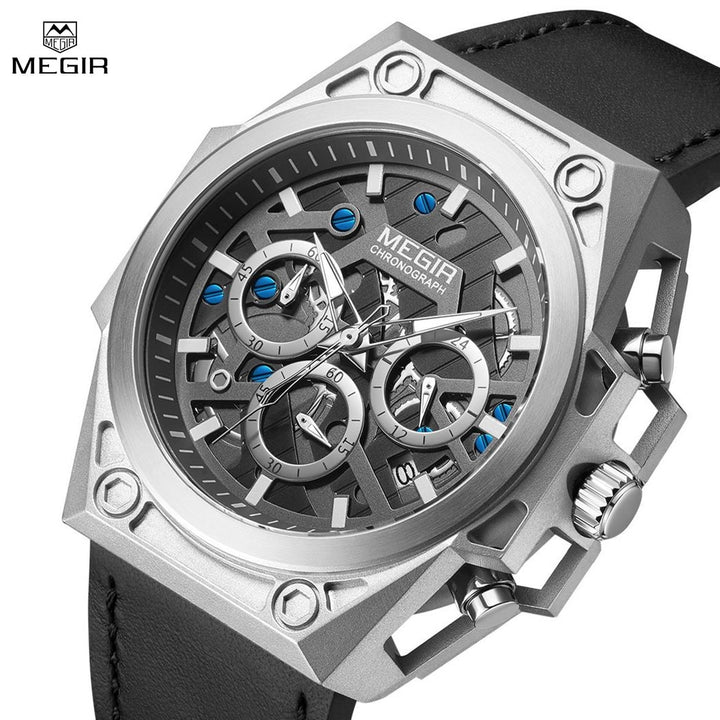 MEGIR Men's Watches Waterproof Sports Wristwatches Quartz Watch Chronograph Luminous Male Clock Calendar Relogio Masculino - bertofonsi