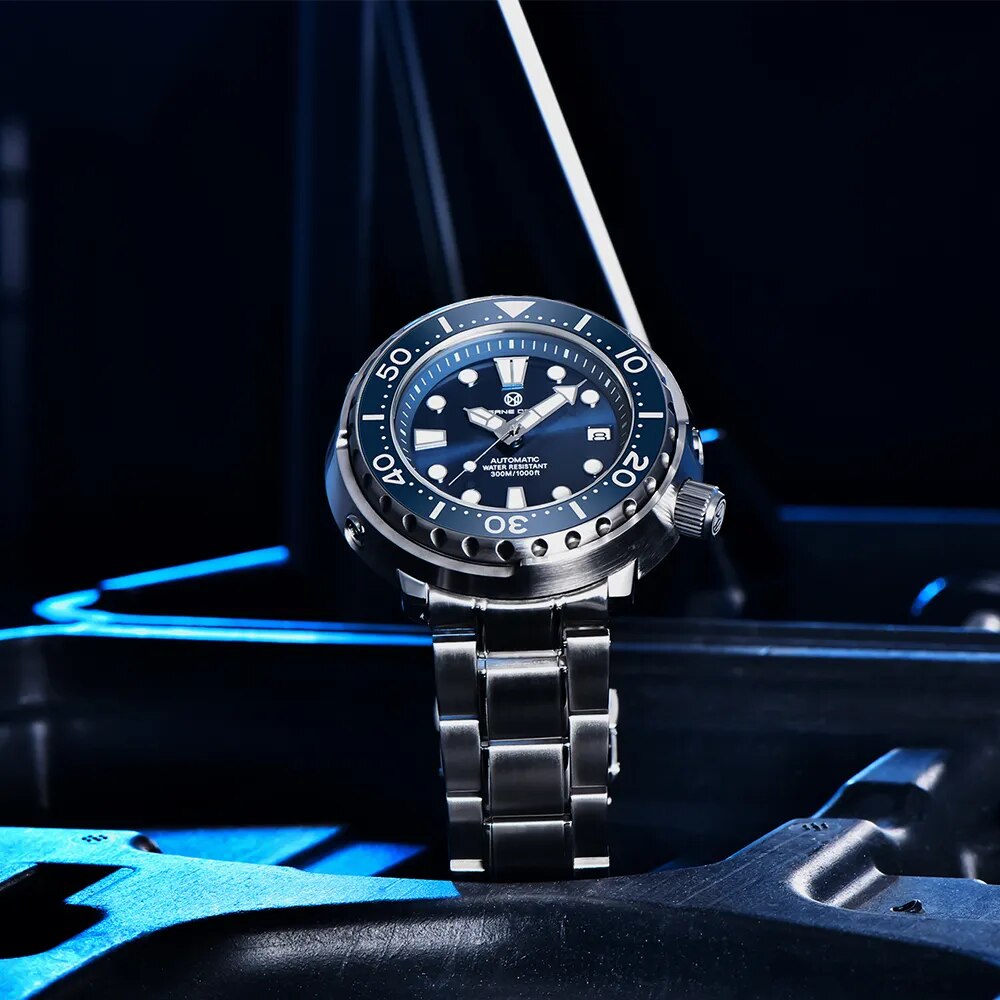PAGRNE (PAGANI) DESIGN NH35 MenMechanical Watch Top Luxury Sapphire Glass 45MM Stainless Steel 300m Waterproof Automatic Watch - bertofonsi