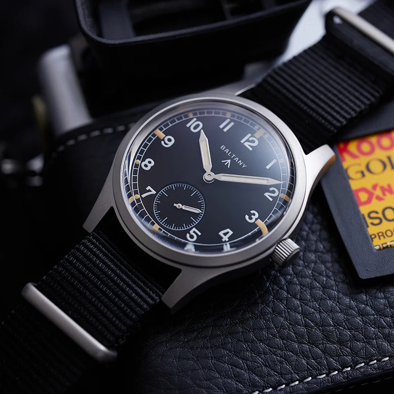 Baltany Dirty Dozen Collection Vintage Wristwatch Sapphire 36mm Dial 100M Waterproof Quartz Retro D12 Military Men Watches - bertofonsi
