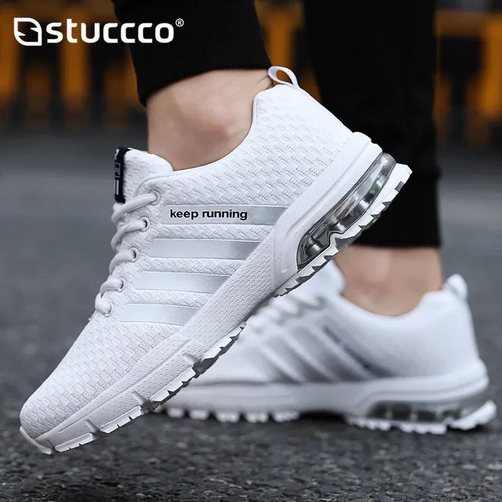 2023 New in Men Shoes Casual White Sneakers Mesh Summer Breathable Hard-Wearing Slip-On Athletic Tenis Shoes Men Big Size - bertofonsi