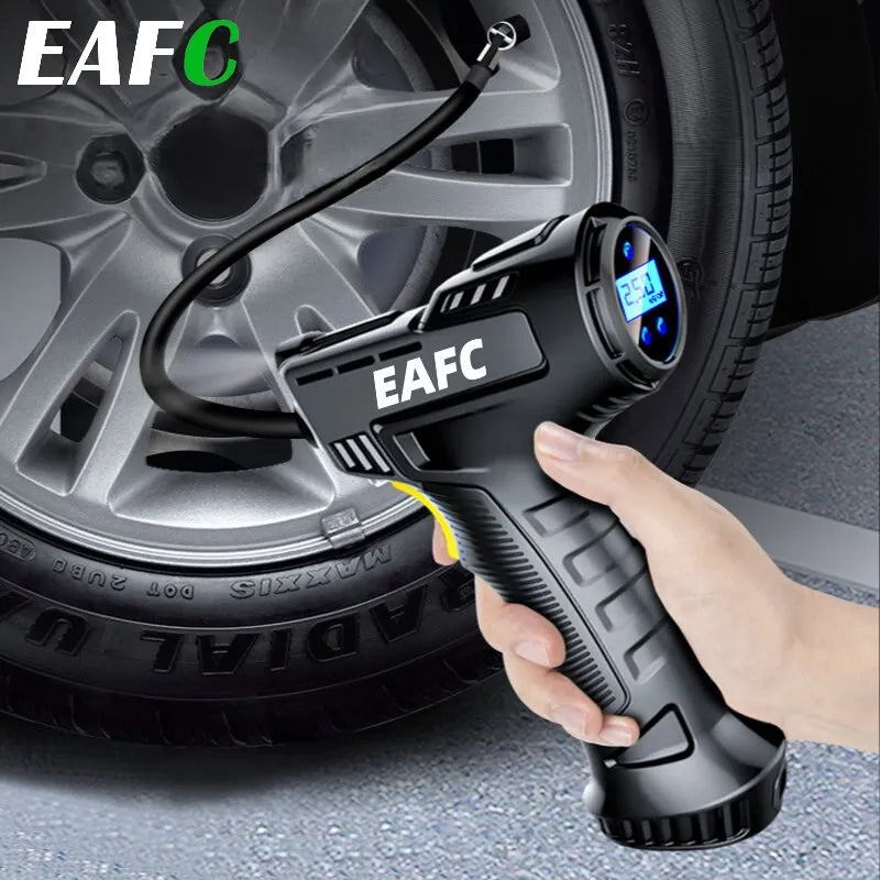 120W Handheld Air Compressor Wireless/Wired Inflatable Pump Portable Air Pump Tire Inflator Digital for Car Bicycle Balls - bertofonsi