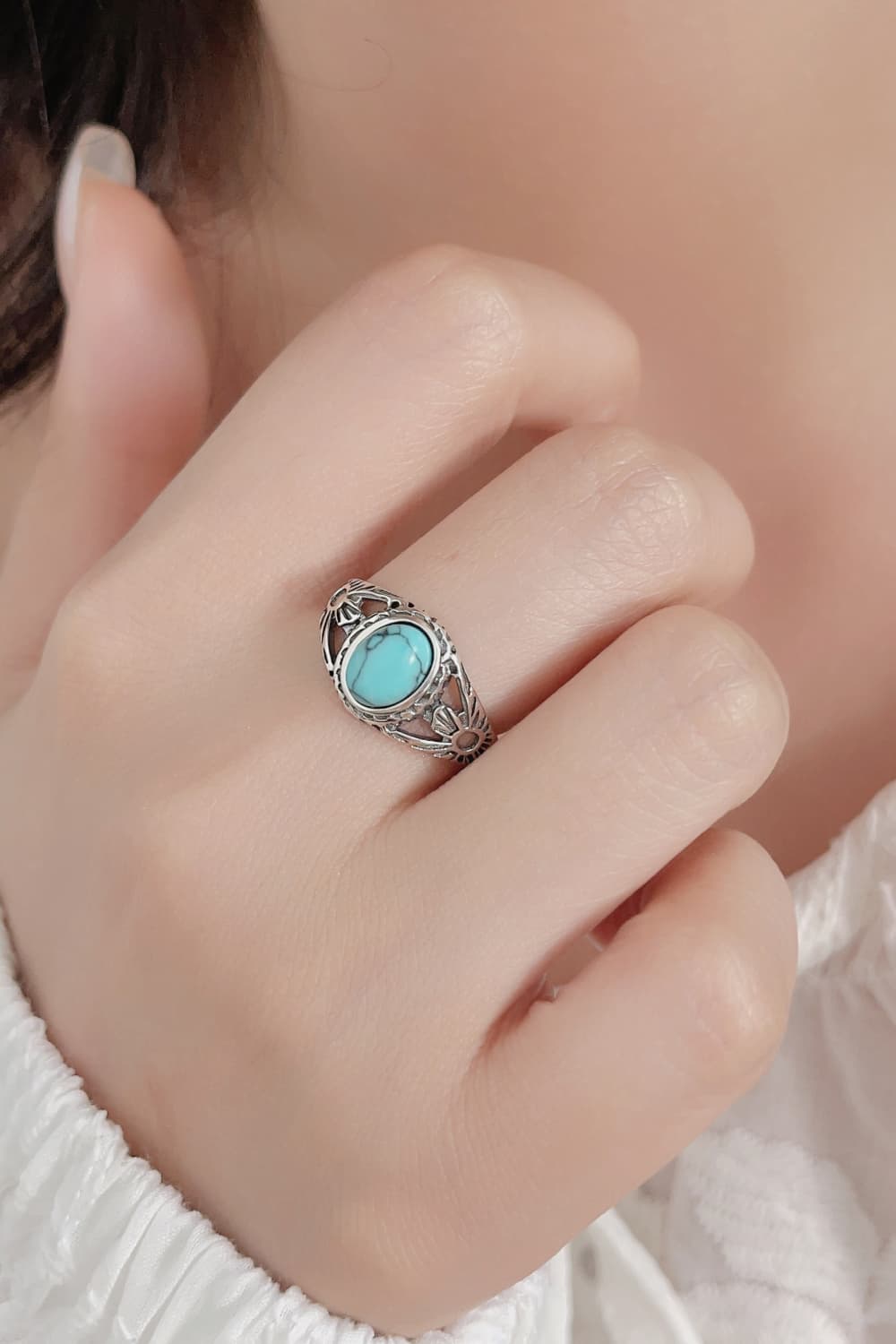 Turquoise 925 Sterling Silver Ring - bertofonsi