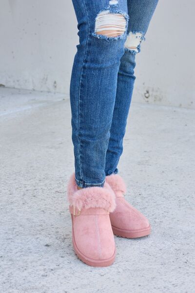 Forever Link Furry Chunky Thermal Ankle Boots - bertofonsi