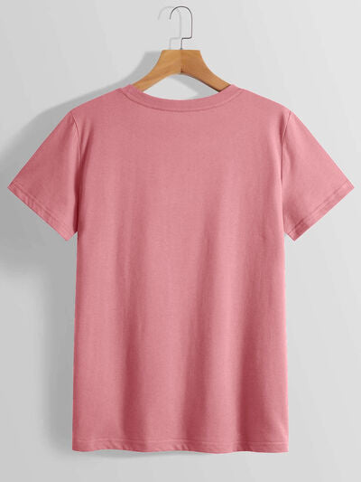 Graphic Round Neck Short Sleeve T-Shirt - bertofonsi