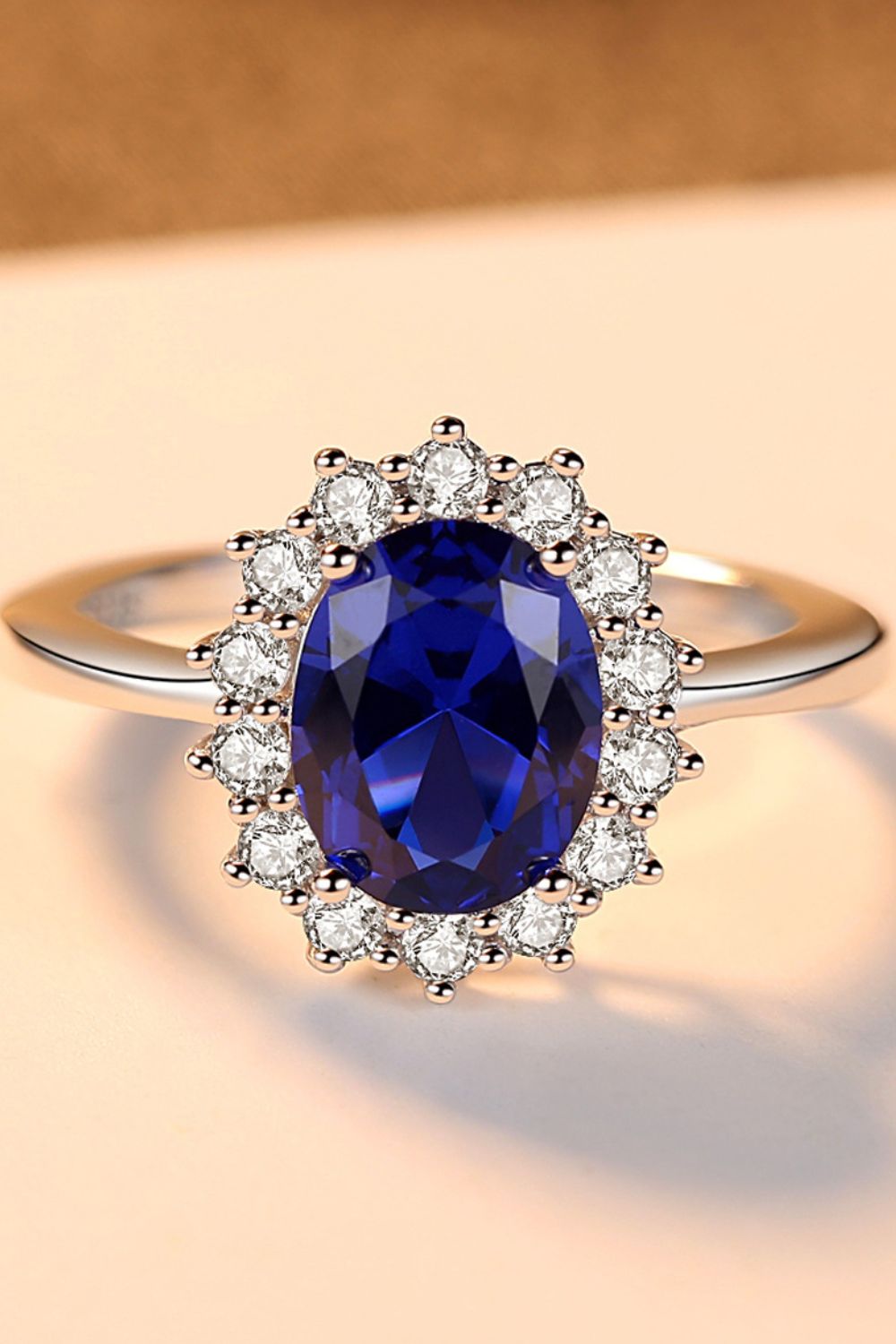 Synthetic Sapphire 925 Sterling Silver Ring - bertofonsi