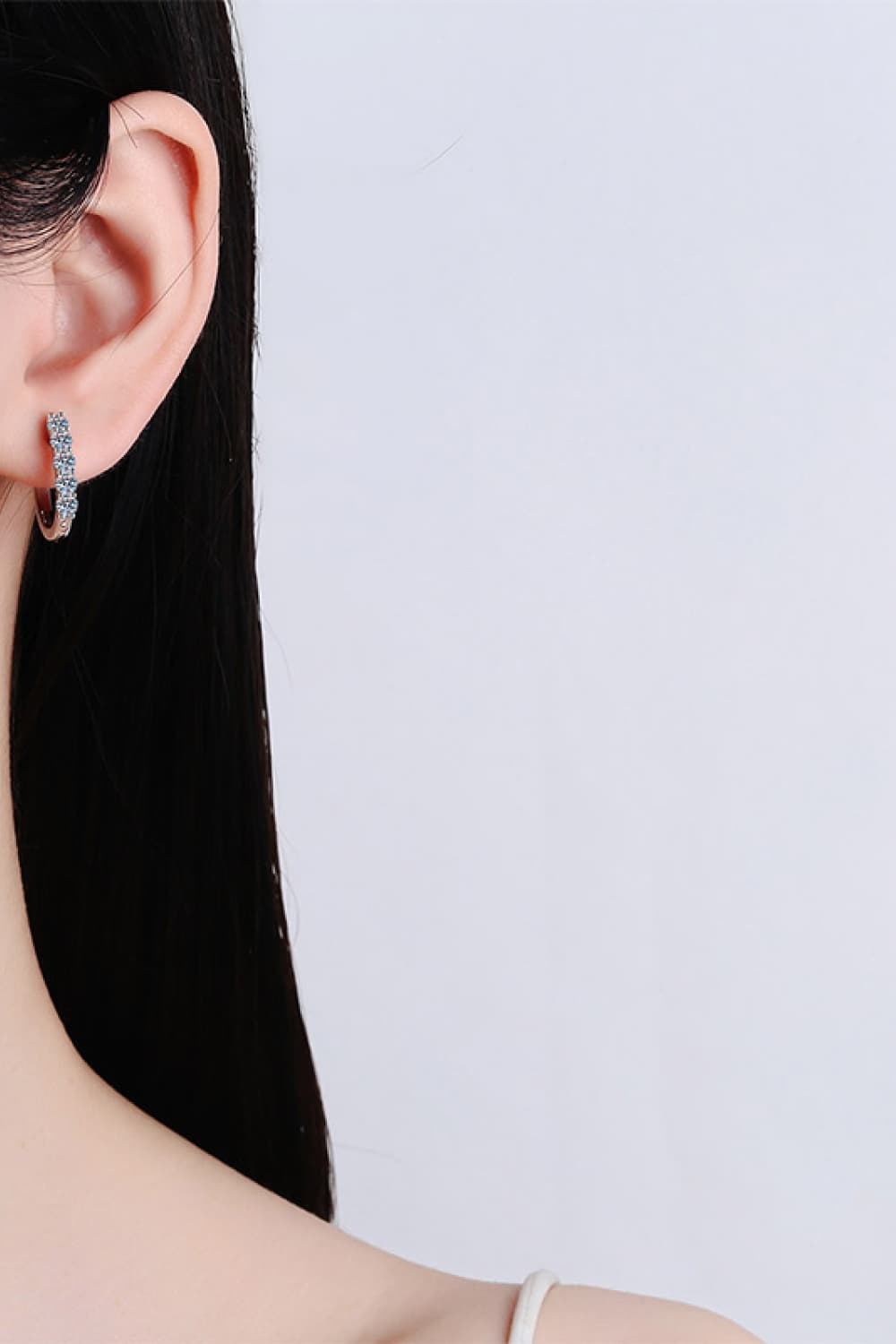 1 Carat Moissanite Hoop Earrings - bertofonsi