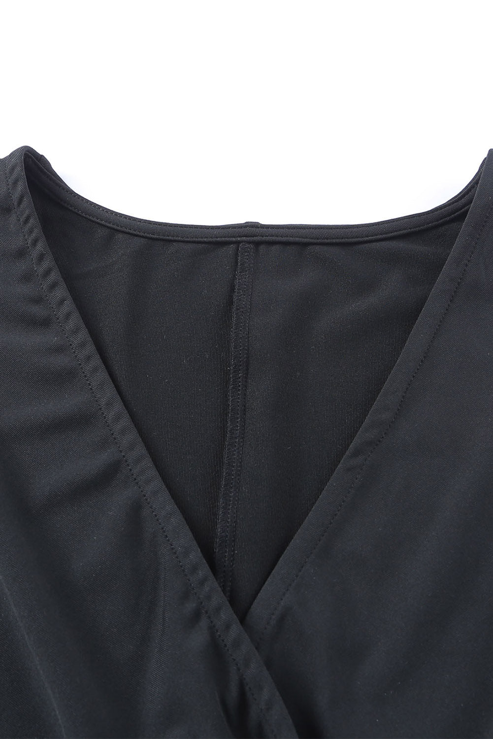 Twisted Plunge Three-Quarter Sleeve Jumpsuit - bertofonsi