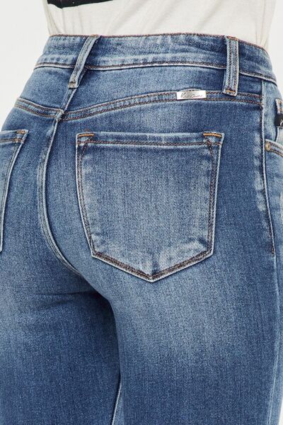 Kancan High Waist Distressed Raw Hem Ankle Skinny Jeans - bertofonsi