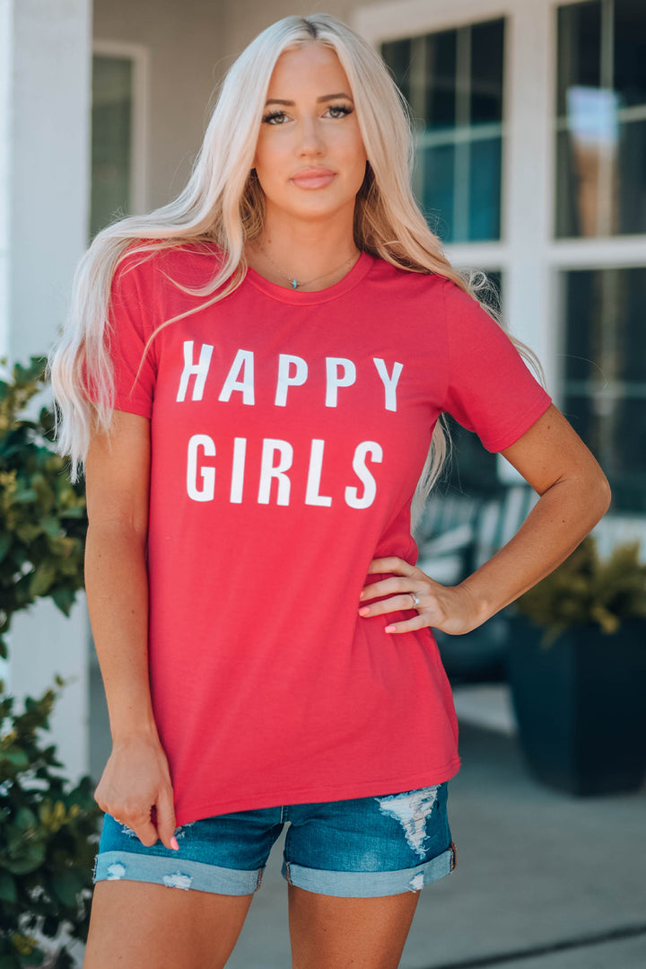 HAPPY GIRLS Short Sleeve Tee Shirt - bertofonsi