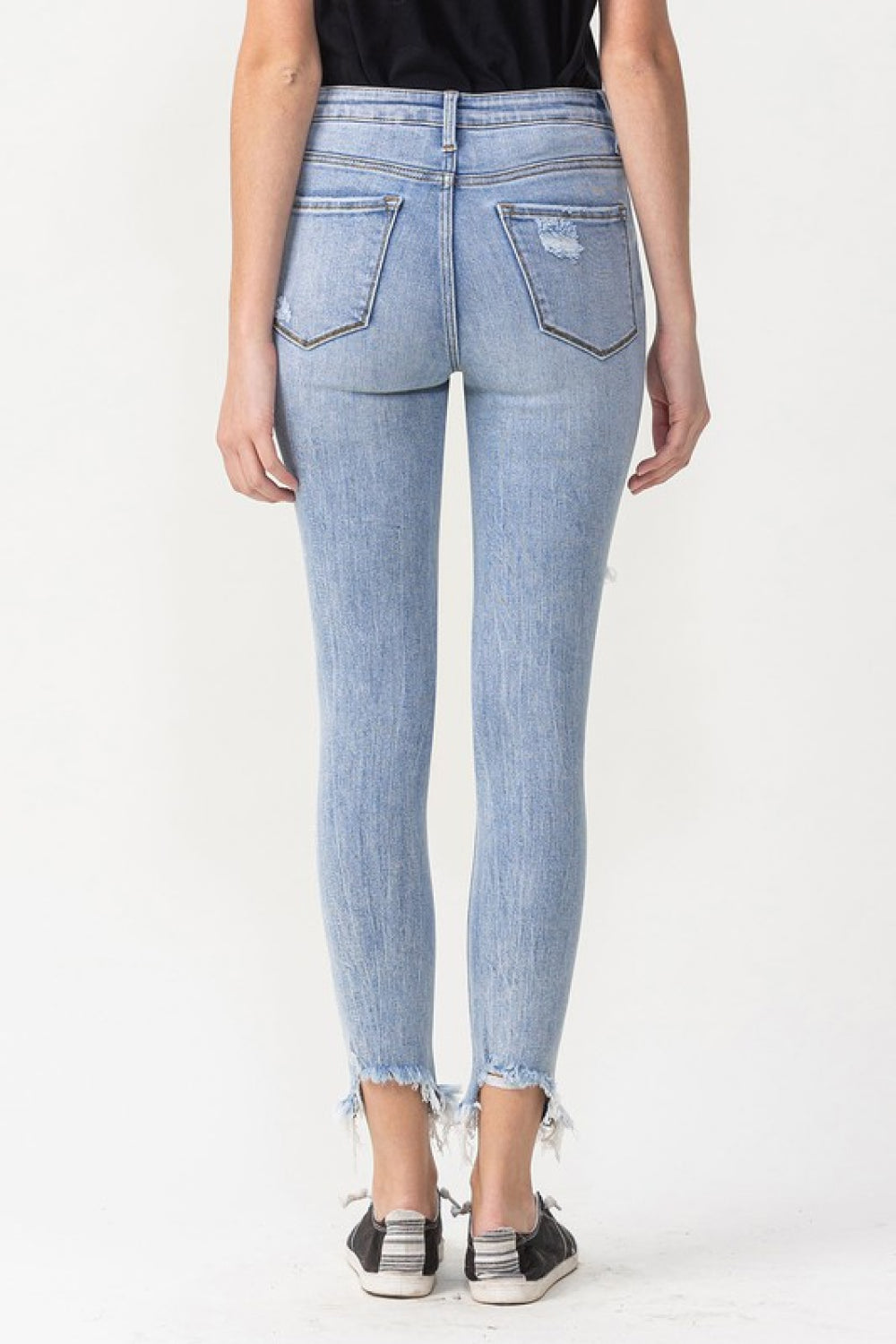 Lovervet Full Size Lauren Distressed High Rise Skinny Jeans - bertofonsi