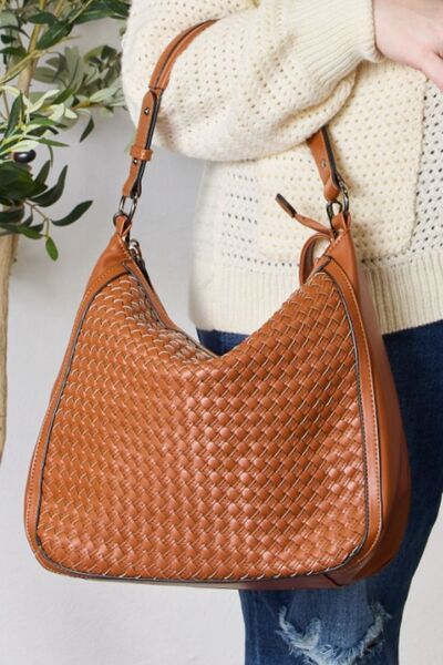 SHOMICO Weaved Vegan Leather Handbag - bertofonsi
