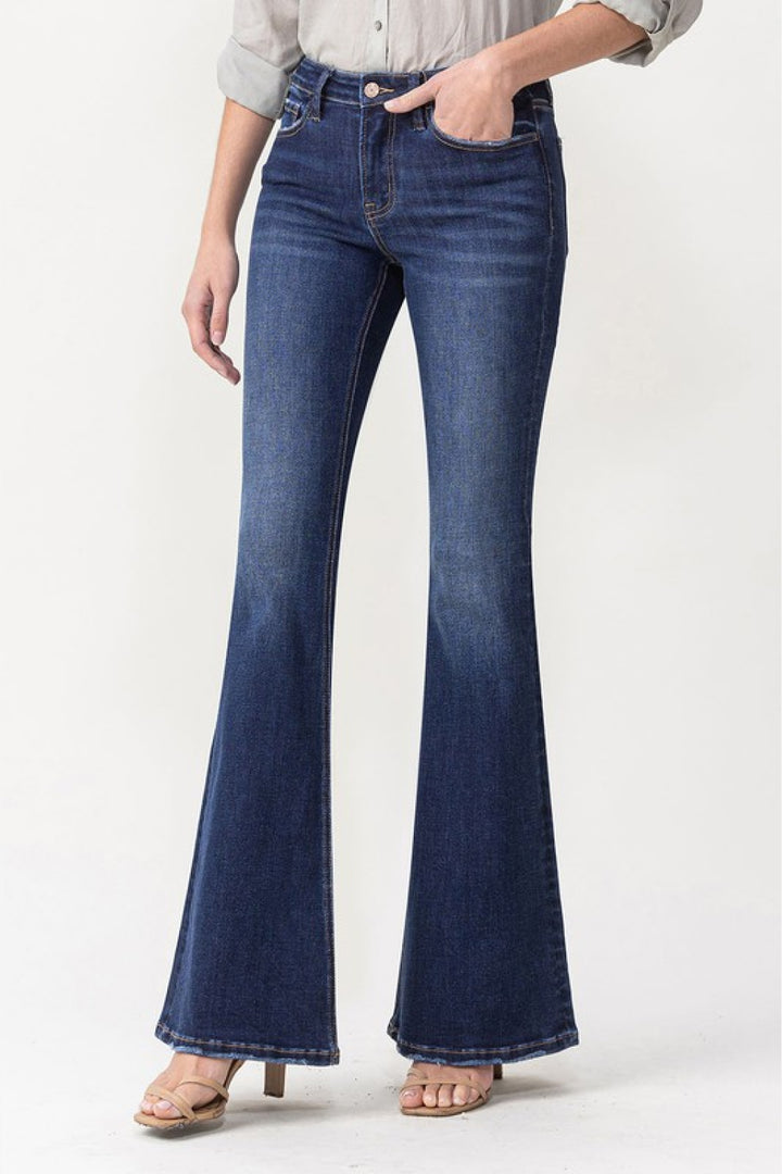 Lovervet Full Size Joanna Midrise Flare Jeans - bertofonsi