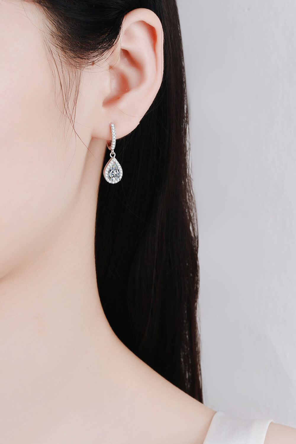 Moissanite Teardrop Earrings - bertofonsi