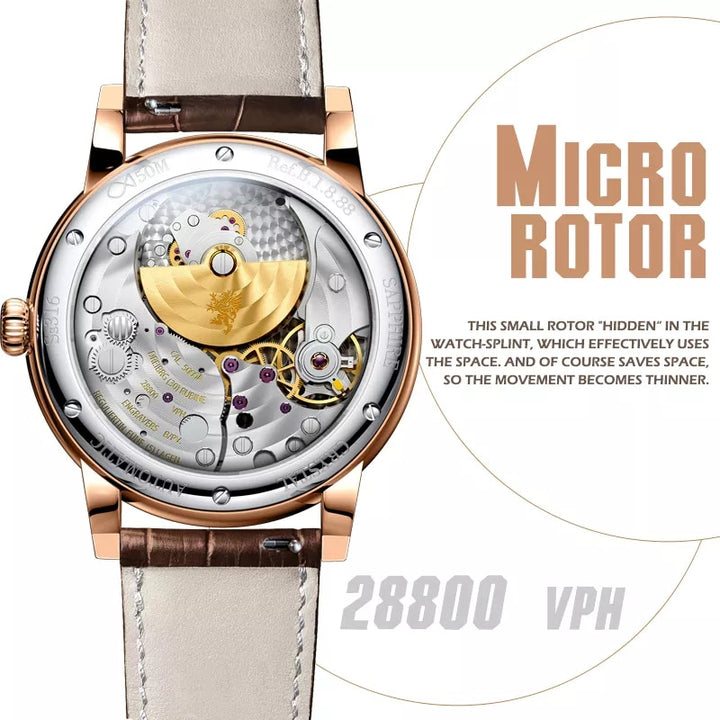 LOBINNI 2022 New Dress Men&#39;s Automatic Watch Mirco Rotor Movement 40mm Dial Sapphire Crystal  Luxury Mechanical Wristwatches - bertofonsi