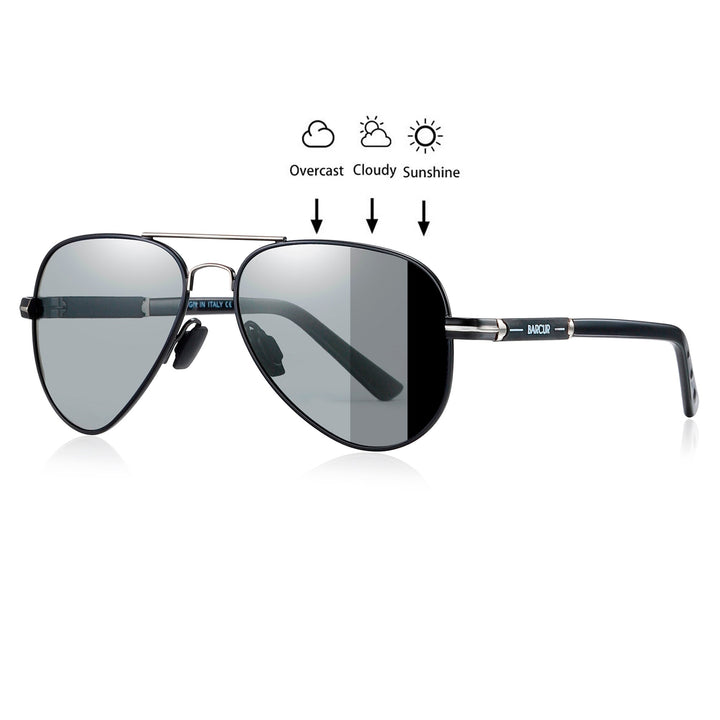 BARCUR Photochromic Polarized Sun glasses for Men Sunglasses Fishing Hiking Eyewear Oculos Gafas De Sol - bertofonsi