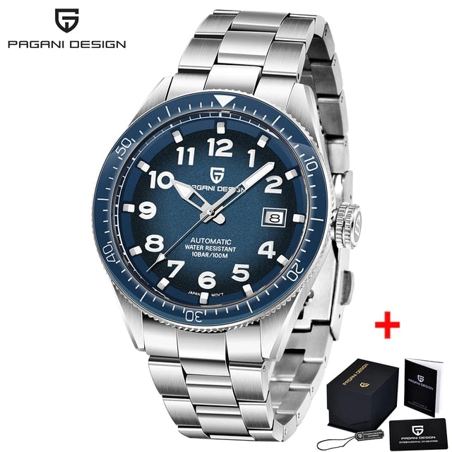1 PAGANI DESIGN New Luxury Sport Mechanical Wristwatches Top Brand Men Automatic Watches Stainless Steel Waterproof Watch for Men - bertofonsi