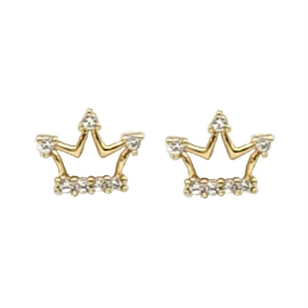 Crown Crystal Stud Earring - bertofonsi