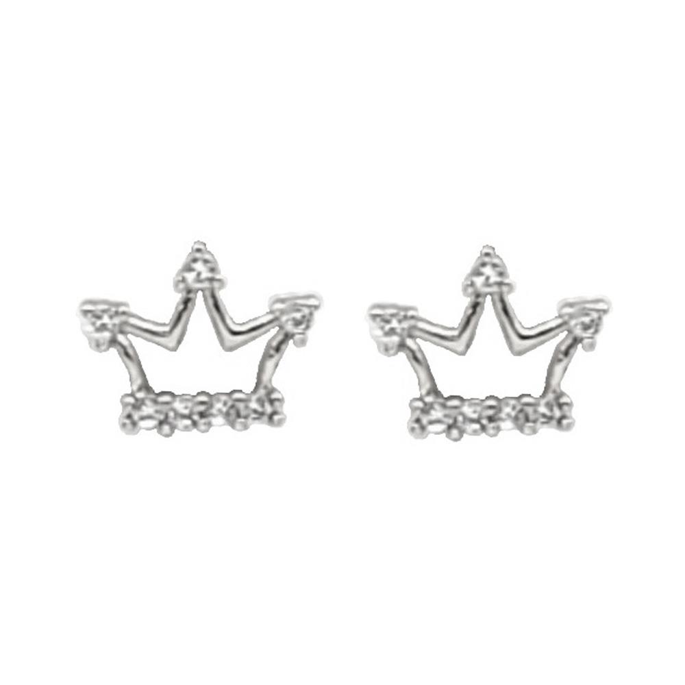Crown Crystal Stud Earring - bertofonsi